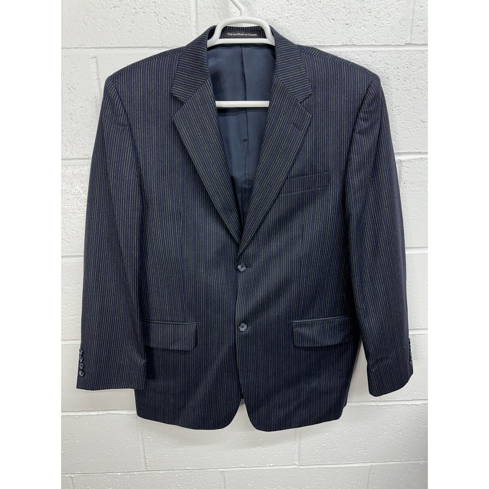 S. Cohen Urgel Rainbow Pinstripe Worsted Wool Two Button Blazer /‎ Men's 42R